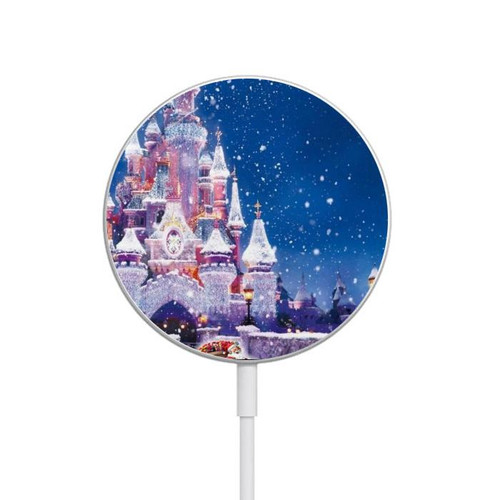 S3282 Santa Xmas Castle Magnetisches kabelloses Ladepad mit MagSafe 15W für iPhone 16 15 14 13 12