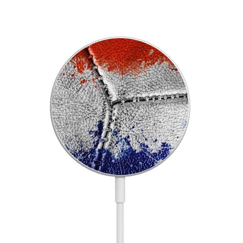 S3304 France Flag Vintage Football Graphic Magnetisches kabelloses Ladepad mit MagSafe 15W für iPhone 16 15 14 13 12