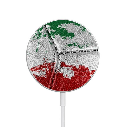 S3318 Italy Flag Vintage Football Graphic Magnetisches kabelloses Ladepad mit MagSafe 15W für iPhone 16 15 14 13 12
