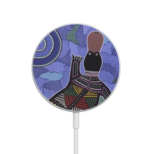 S3387 Platypus Australian Aboriginal Art Magnetisches kabelloses Ladepad mit MagSafe 15W für iPhone 16 15 14 13 12