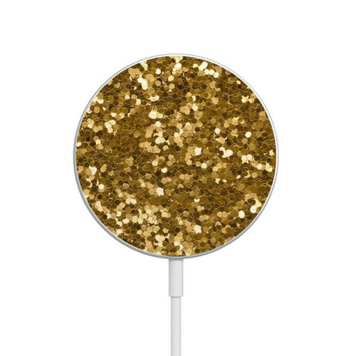 S3388 Gold Glitter Graphic Print Magnetisches kabelloses Ladepad mit MagSafe 15W für iPhone 16 15 14 13 12