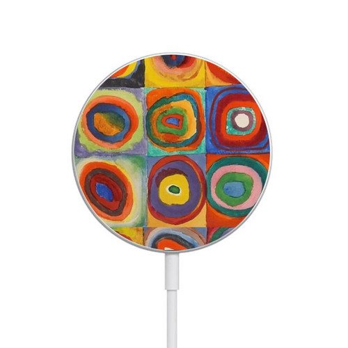 S3409 Squares Concentric Circles Magnetisches kabelloses Ladepad mit MagSafe 15W für iPhone 16 15 14 13 12