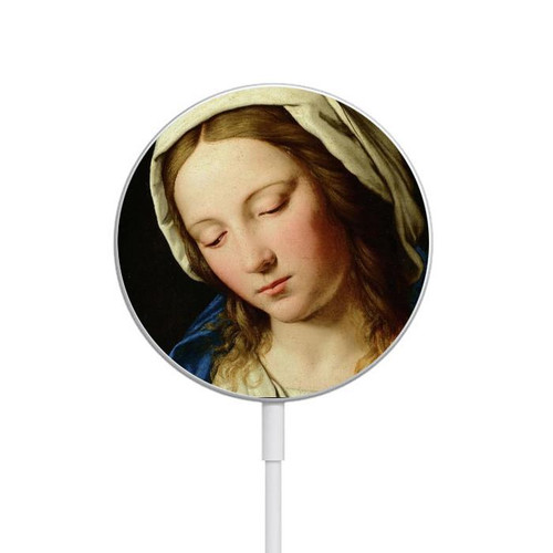 S3476 Virgin Mary Prayer Magnetisches kabelloses Ladepad mit MagSafe 15W für iPhone 16 15 14 13 12