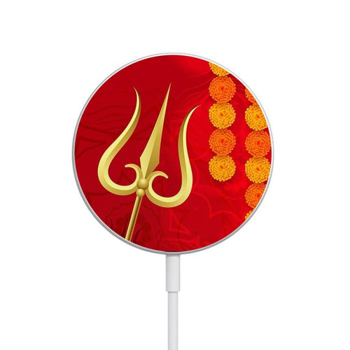 S3788 Shiv Trishul Magnetisches kabelloses Ladepad mit MagSafe 15W für iPhone 16 15 14 13 12