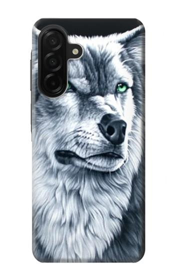 S0123 Grim White Wolf Hülle Schutzhülle Taschen für Samsung Galaxy A26