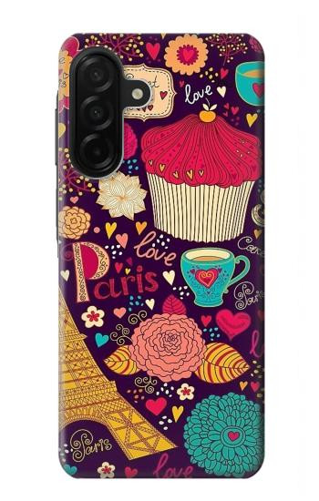 S2353 Paris Cartoon Vintage Pattern Hülle Schutzhülle Taschen für Samsung Galaxy A26