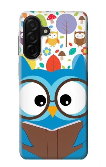 S2521 Cute Nerd Owl Cartoon Hülle Schutzhülle Taschen für Samsung Galaxy A26