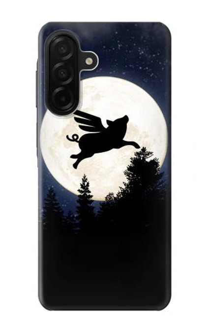 S3289 Flying Pig Full Moon Night Hülle Schutzhülle Taschen für Samsung Galaxy A26