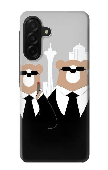 S3557 Bear in Black Suit Hülle Schutzhülle Taschen für Samsung Galaxy A26