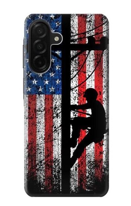 S3803 Electrician Lineman American Flag Hülle Schutzhülle Taschen für Samsung Galaxy A26