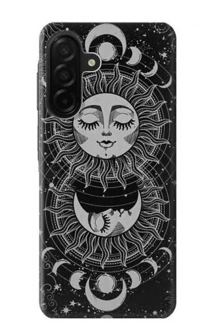 S3854 Mystical Sun Face Crescent Moon Hülle Schutzhülle Taschen für Samsung Galaxy A26
