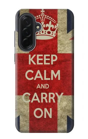 S0674 Keep Calm and Carry On Hülle Schutzhülle Taschen für Samsung Galaxy A36