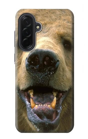 S0840 Grizzly Bear Face Hülle Schutzhülle Taschen für Samsung Galaxy A36