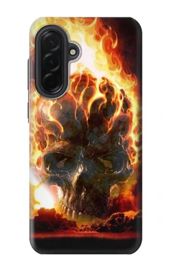 S0863 Hell Fire Skull Hülle Schutzhülle Taschen für Samsung Galaxy A36