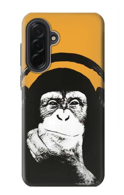 S2324 Funny Monkey with Headphone Pop Music Hülle Schutzhülle Taschen für Samsung Galaxy A36