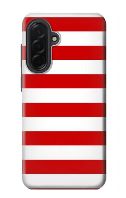 S2364 Red and White Striped Hülle Schutzhülle Taschen für Samsung Galaxy A36