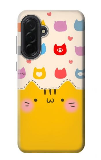 S2442 Cute Cat Cartoon Funny Hülle Schutzhülle Taschen für Samsung Galaxy A36