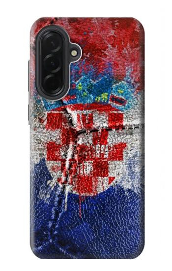 S3313 Croatia Flag Vintage Football Graphic Hülle Schutzhülle Taschen für Samsung Galaxy A36
