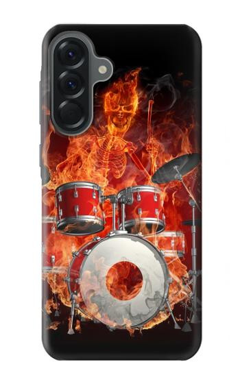 S1431 Skull Drum Fire Rock Hülle Schutzhülle Taschen für Samsung Galaxy A56