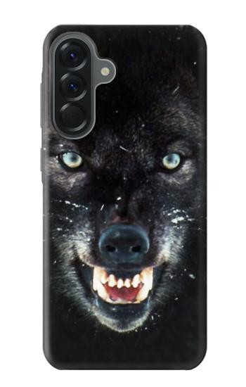 S2823 Black Wolf Blue Eyes Face Hülle Schutzhülle Taschen für Samsung Galaxy A56