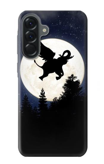 S3323 Flying Elephant Full Moon Night Hülle Schutzhülle Taschen für Samsung Galaxy A56