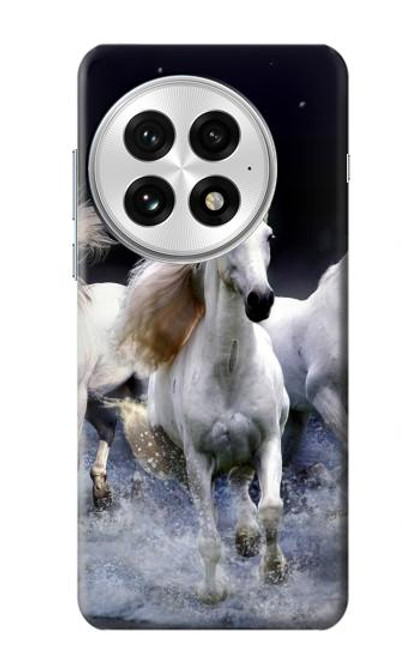 S0246 White Horse Hülle Schutzhülle Taschen für OnePlus 13