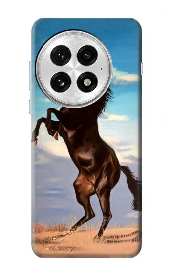 S0934 Wild Black Horse Hülle Schutzhülle Taschen für OnePlus 13