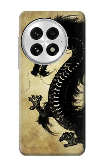S1482 Black Dragon Painting Hülle Schutzhülle Taschen für OnePlus 13