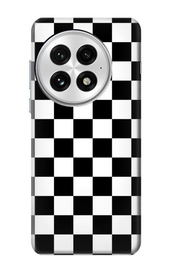 S1611 Black and White Check Chess Board Hülle Schutzhülle Taschen für OnePlus 13