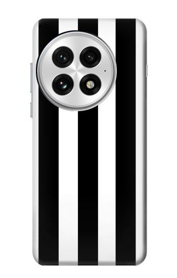S2297 Black and White Vertical Stripes Hülle Schutzhülle Taschen für OnePlus 13