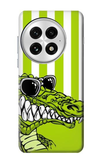 S2323 Funny Green Alligator Crocodile Hülle Schutzhülle Taschen für OnePlus 13