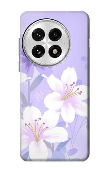 S2361 Purple White Flowers Hülle Schutzhülle Taschen für OnePlus 13