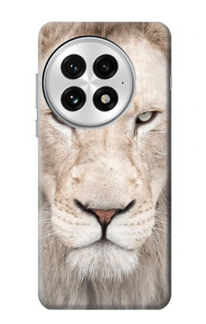 S2399 White Lion Face Hülle Schutzhülle Taschen für OnePlus 13