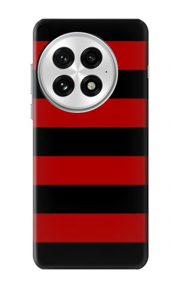 S2638 Black and Red Striped Hülle Schutzhülle Taschen für OnePlus 13