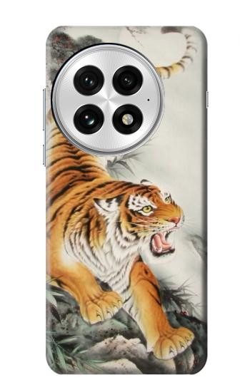 S2751 Chinese Tiger Brush Painting Hülle Schutzhülle Taschen für OnePlus 13