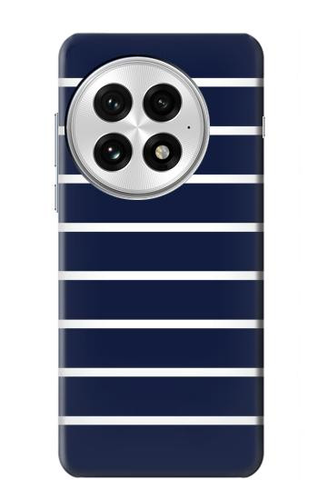S2767 Navy White Striped Hülle Schutzhülle Taschen für OnePlus 13