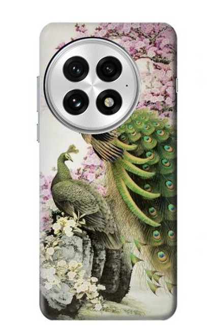 S2773 Peacock Chinese Brush Painting Hülle Schutzhülle Taschen für OnePlus 13