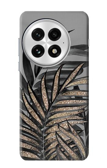 S3692 Gray Black Palm Leaves Hülle Schutzhülle Taschen für OnePlus 13