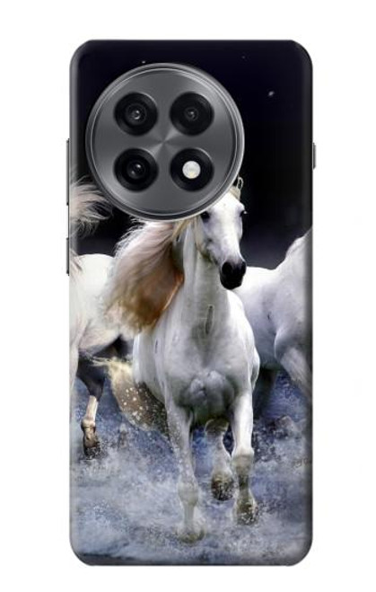S0246 White Horse Hülle Schutzhülle Taschen für OnePlus 13R