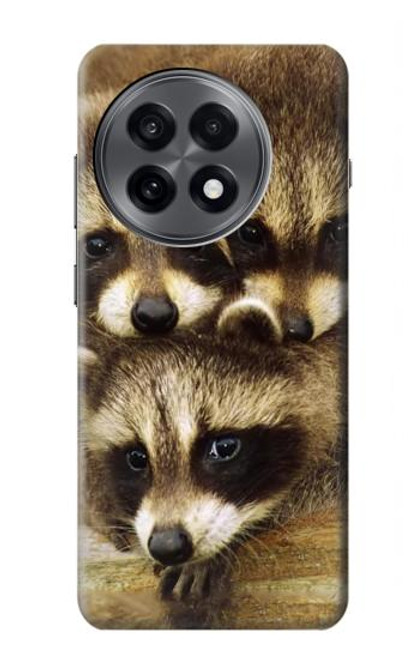S0977 Baby Raccoons Hülle Schutzhülle Taschen für OnePlus 13R