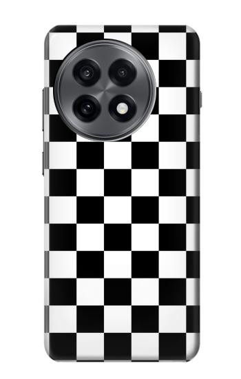 S1611 Black and White Check Chess Board Hülle Schutzhülle Taschen für OnePlus 13R