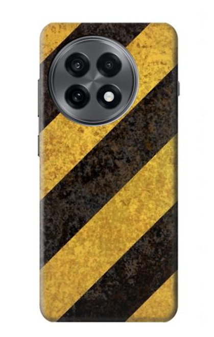 S2231 Yellow and Black Line Hazard Striped Hülle Schutzhülle Taschen für OnePlus 13R