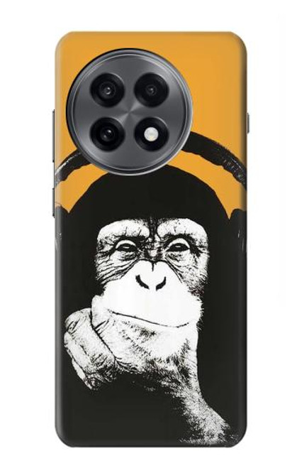 S2324 Funny Monkey with Headphone Pop Music Hülle Schutzhülle Taschen für OnePlus 13R