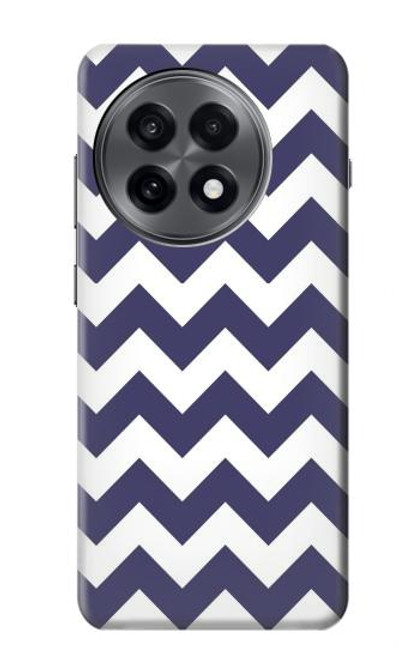 S2345 Navy Blue Shavron Zig Zag Pattern Hülle Schutzhülle Taschen für OnePlus 13R