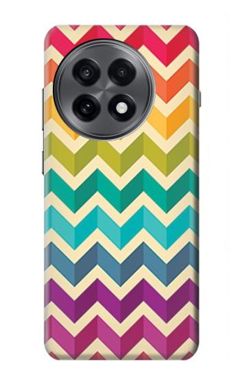 S2362 Rainbow Colorful Shavron Zig Zag Pattern Hülle Schutzhülle Taschen für OnePlus 13R