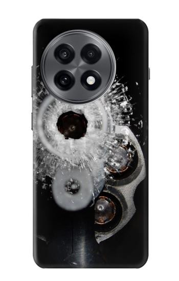 S2387 Gun Bullet Hole Glass Hülle Schutzhülle Taschen für OnePlus 13R