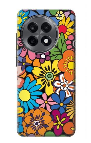 S3281 Colorful Hippie Flowers Pattern Hülle Schutzhülle Taschen für OnePlus 13R