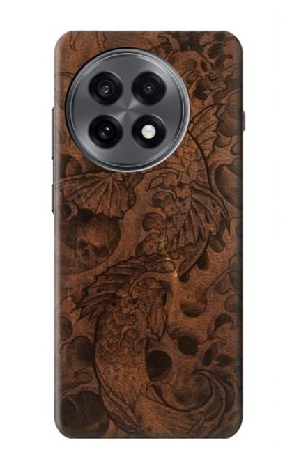 S3405 Fish Tattoo Leather Graphic Print Hülle Schutzhülle Taschen für OnePlus 13R