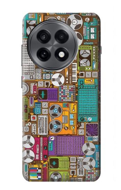 S3879 Retro Music Doodle Hülle Schutzhülle Taschen für OnePlus 13R