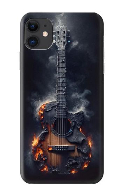 S3972 Burned Acoustic Guitar Graphic Hülle Schutzhülle Taschen für iPhone 11